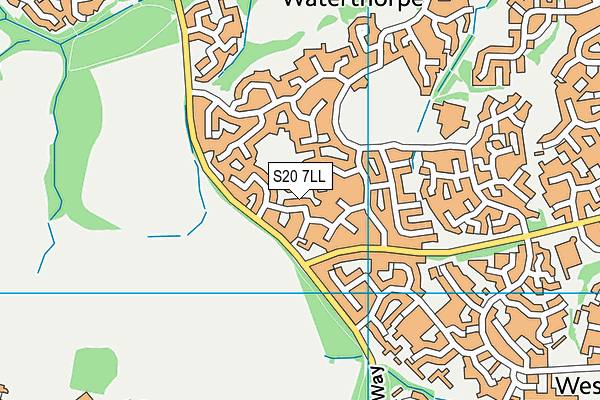 S20 7LL map - OS VectorMap District (Ordnance Survey)