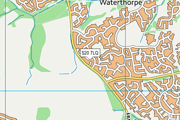 S20 7LQ map - OS VectorMap District (Ordnance Survey)