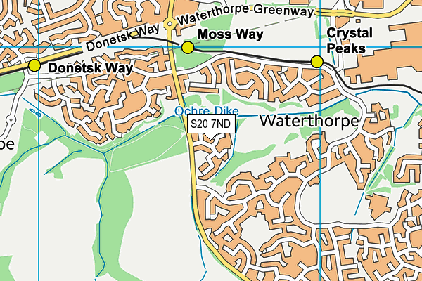 S20 7ND map - OS VectorMap District (Ordnance Survey)