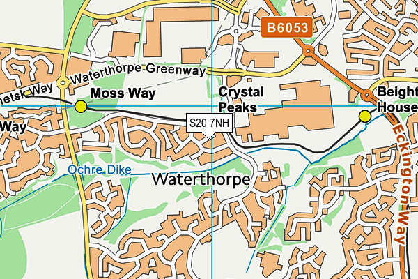 S20 7NH map - OS VectorMap District (Ordnance Survey)