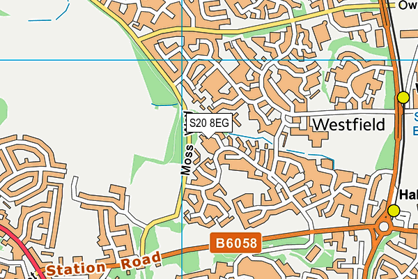 S20 8EG map - OS VectorMap District (Ordnance Survey)