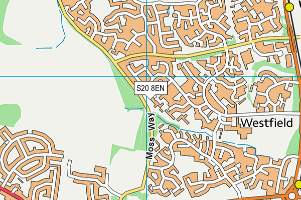 S20 8EN map - OS VectorMap District (Ordnance Survey)