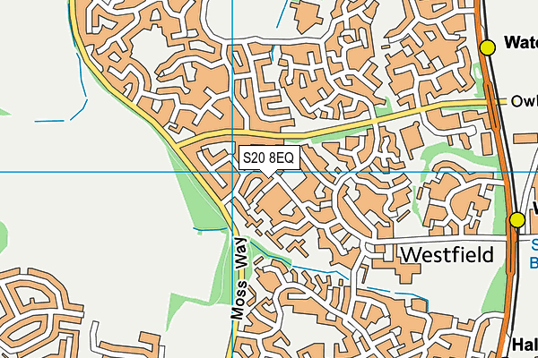 S20 8EQ map - OS VectorMap District (Ordnance Survey)