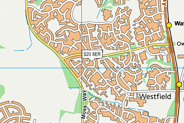 S20 8ER map - OS VectorMap District (Ordnance Survey)