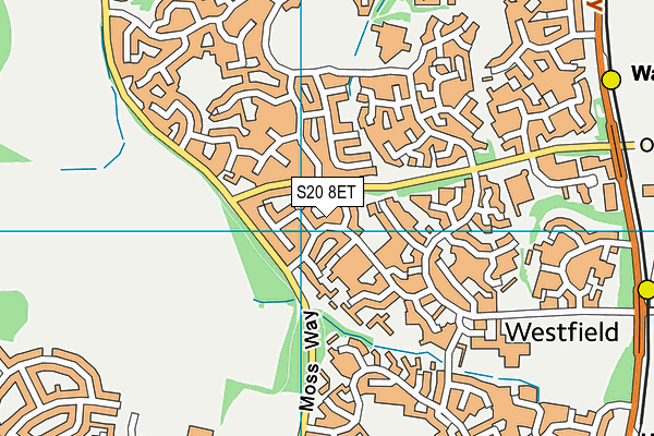 S20 8ET map - OS VectorMap District (Ordnance Survey)