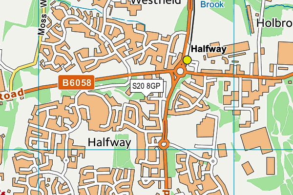 S20 8GP map - OS VectorMap District (Ordnance Survey)