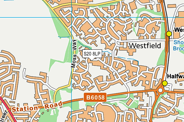 S20 8LP map - OS VectorMap District (Ordnance Survey)