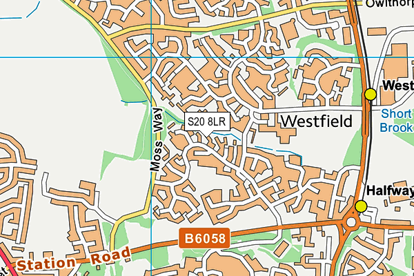 S20 8LR map - OS VectorMap District (Ordnance Survey)