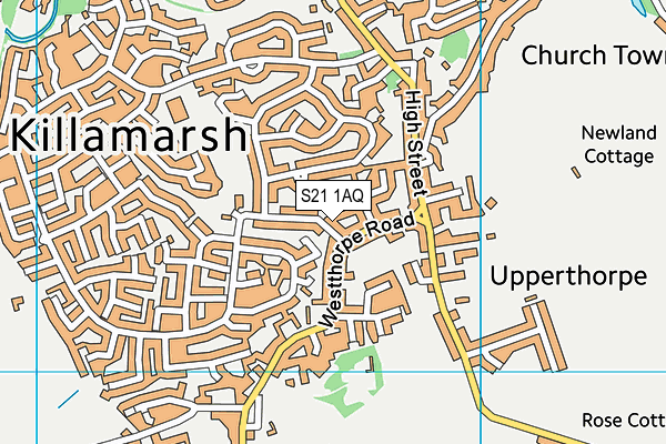 S21 1AQ map - OS VectorMap District (Ordnance Survey)