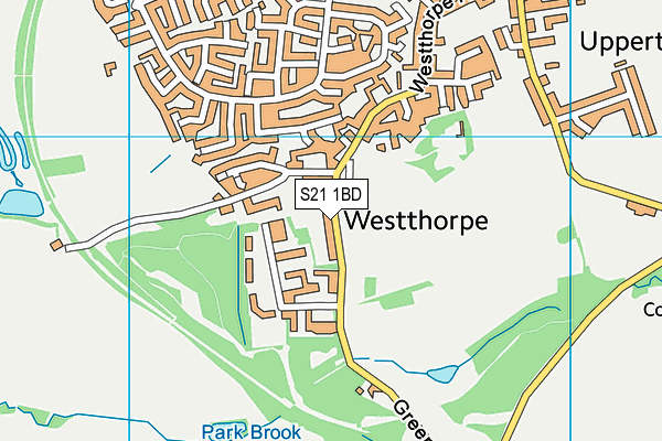 S21 1BD map - OS VectorMap District (Ordnance Survey)