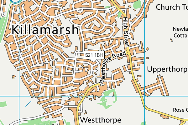 S21 1BH map - OS VectorMap District (Ordnance Survey)