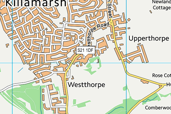 S21 1DF map - OS VectorMap District (Ordnance Survey)