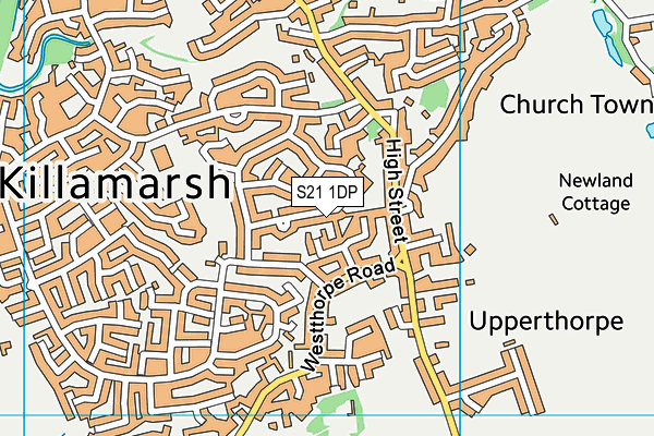 S21 1DP map - OS VectorMap District (Ordnance Survey)