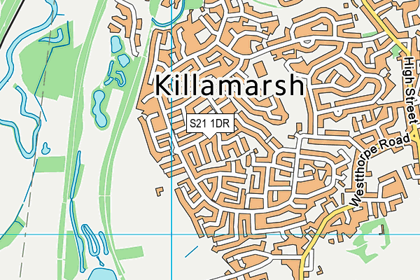 S21 1DR map - OS VectorMap District (Ordnance Survey)