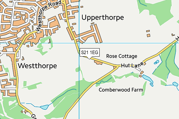 S21 1EG map - OS VectorMap District (Ordnance Survey)