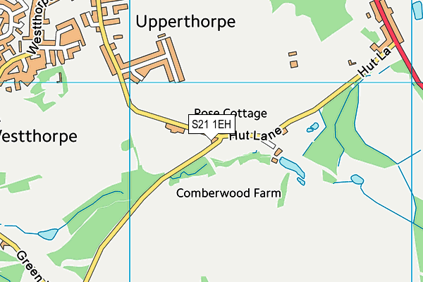 S21 1EH map - OS VectorMap District (Ordnance Survey)