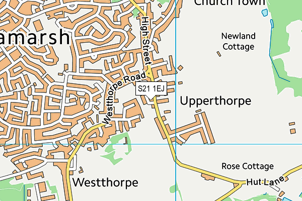 S21 1EJ map - OS VectorMap District (Ordnance Survey)