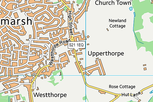 S21 1EQ map - OS VectorMap District (Ordnance Survey)