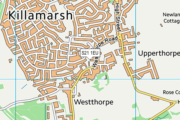 S21 1EU map - OS VectorMap District (Ordnance Survey)