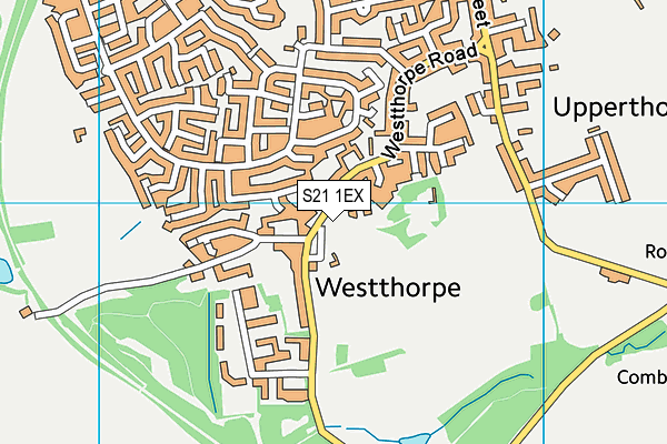 S21 1EX map - OS VectorMap District (Ordnance Survey)