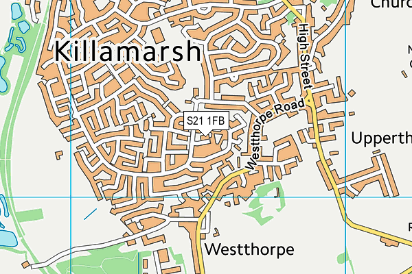 S21 1FB map - OS VectorMap District (Ordnance Survey)