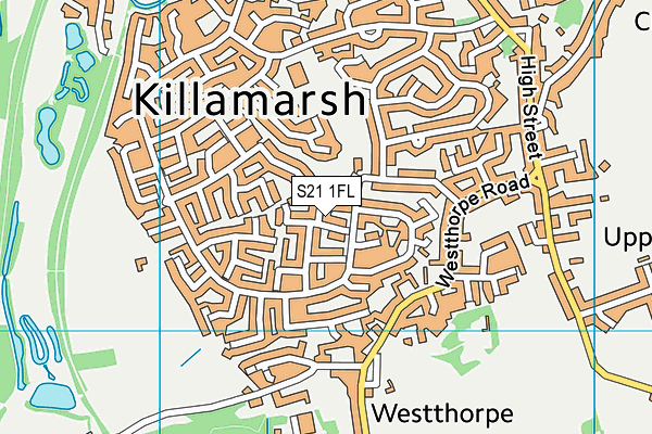 S21 1FL map - OS VectorMap District (Ordnance Survey)