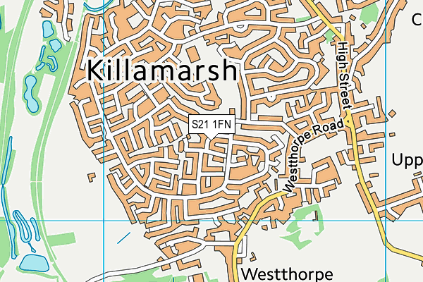 S21 1FN map - OS VectorMap District (Ordnance Survey)