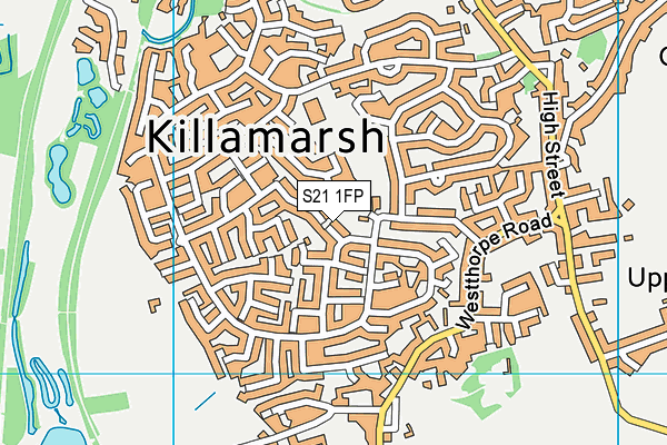 S21 1FP map - OS VectorMap District (Ordnance Survey)