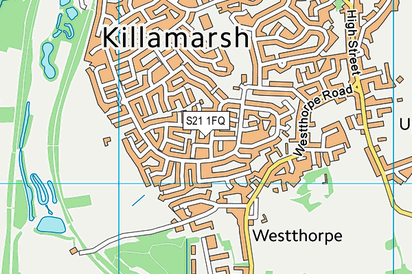 S21 1FQ map - OS VectorMap District (Ordnance Survey)