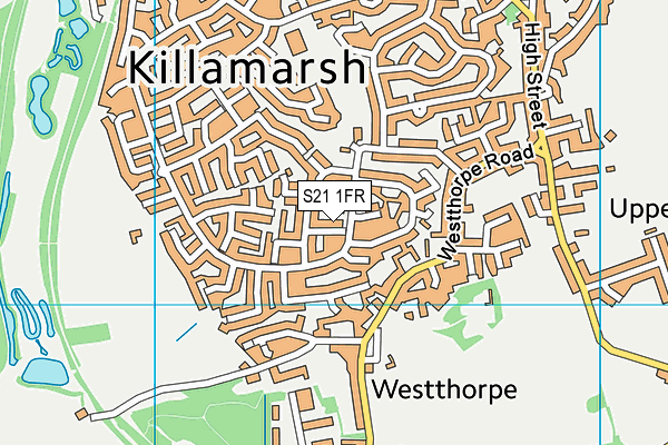 S21 1FR map - OS VectorMap District (Ordnance Survey)