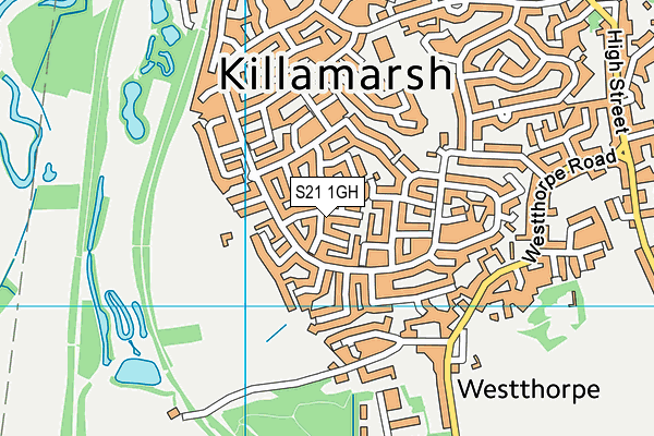 S21 1GH map - OS VectorMap District (Ordnance Survey)