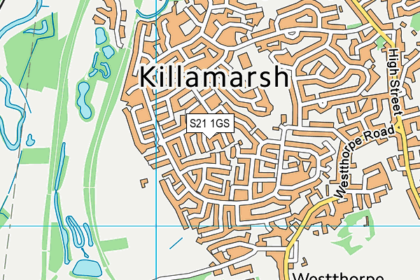 S21 1GS map - OS VectorMap District (Ordnance Survey)