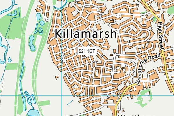 S21 1GT map - OS VectorMap District (Ordnance Survey)
