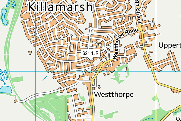 S21 1JR map - OS VectorMap District (Ordnance Survey)