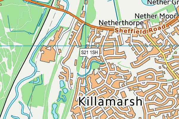 S21 1SH map - OS VectorMap District (Ordnance Survey)