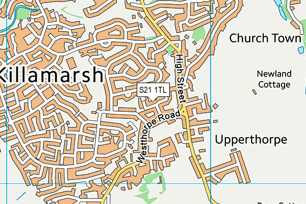 S21 1TL map - OS VectorMap District (Ordnance Survey)