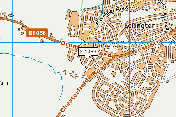 S21 4AH map - OS VectorMap District (Ordnance Survey)