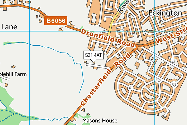 S21 4AT map - OS VectorMap District (Ordnance Survey)