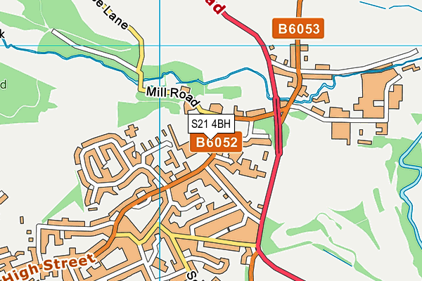 S21 4BH map - OS VectorMap District (Ordnance Survey)