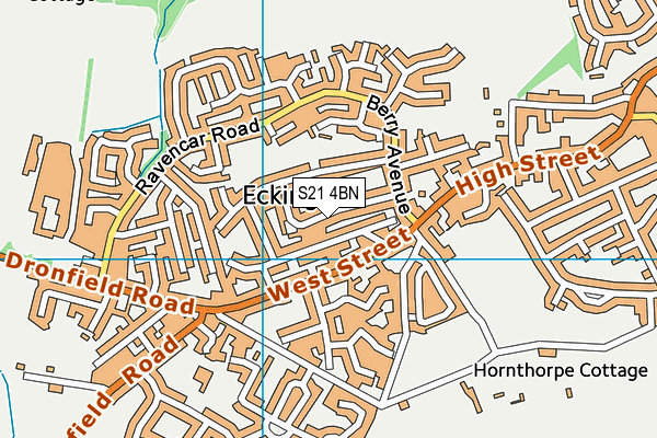 S21 4BN map - OS VectorMap District (Ordnance Survey)