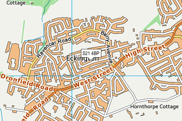 S21 4BP map - OS VectorMap District (Ordnance Survey)