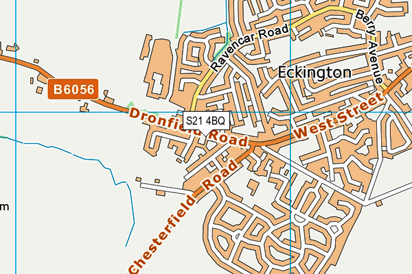 S21 4BQ map - OS VectorMap District (Ordnance Survey)