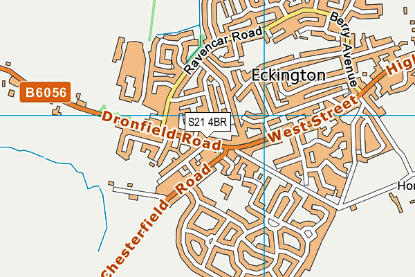 S21 4BR map - OS VectorMap District (Ordnance Survey)