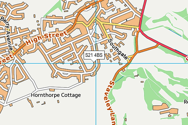 S21 4BS map - OS VectorMap District (Ordnance Survey)