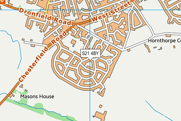 S21 4BY map - OS VectorMap District (Ordnance Survey)