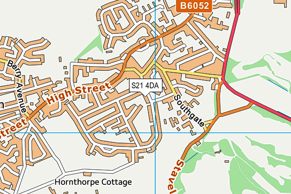 Eckington Swimming Pool map (S21 4DA) - OS VectorMap District (Ordnance Survey)
