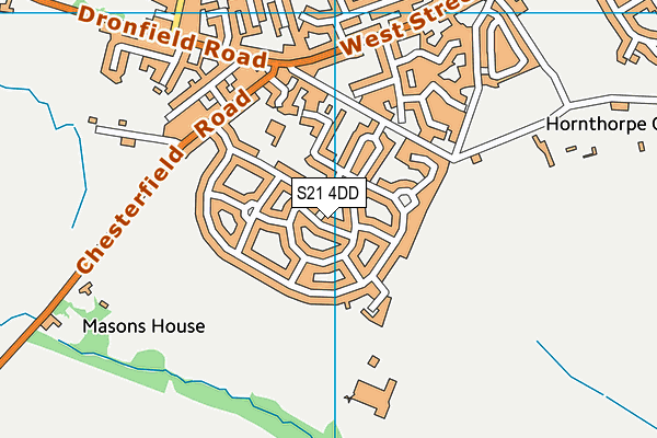 S21 4DD map - OS VectorMap District (Ordnance Survey)