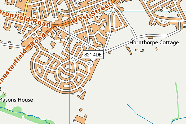 S21 4DE map - OS VectorMap District (Ordnance Survey)