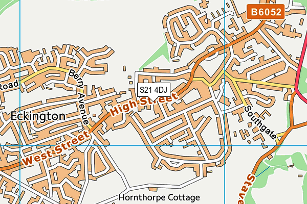 S21 4DJ map - OS VectorMap District (Ordnance Survey)