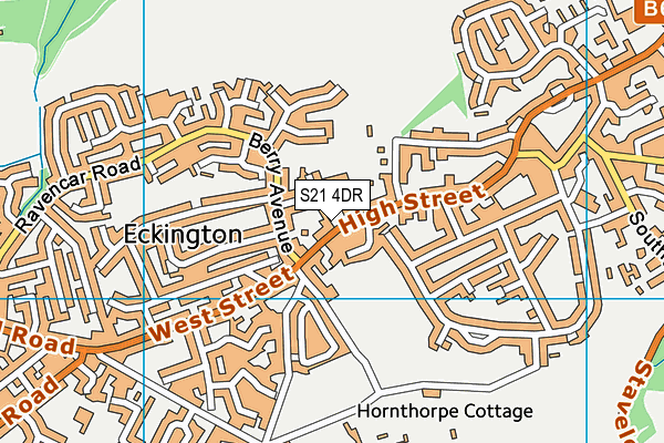 S21 4DR map - OS VectorMap District (Ordnance Survey)